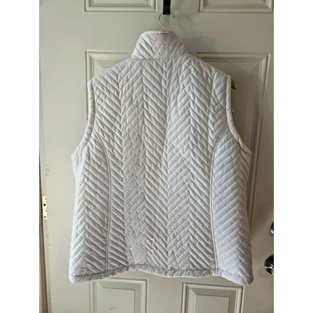 Free Country Women's Quilted‎ Sherpa Lined Puffer Vest XXL Light Pink Full Zip